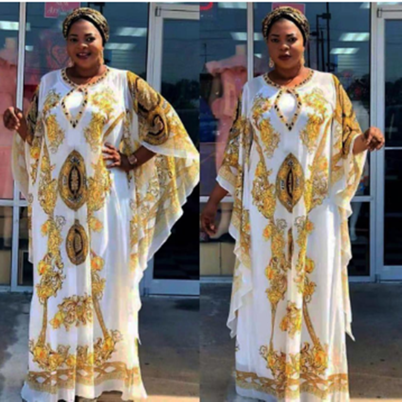 African Print Loose Long Skirt
