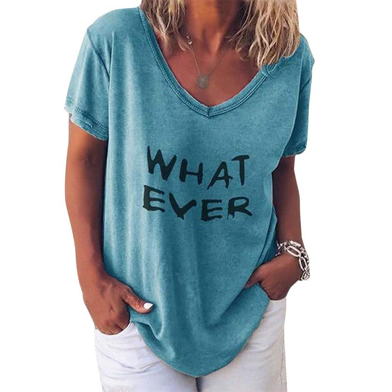 Short-Sleeved Round Neck Printed T-Shirt