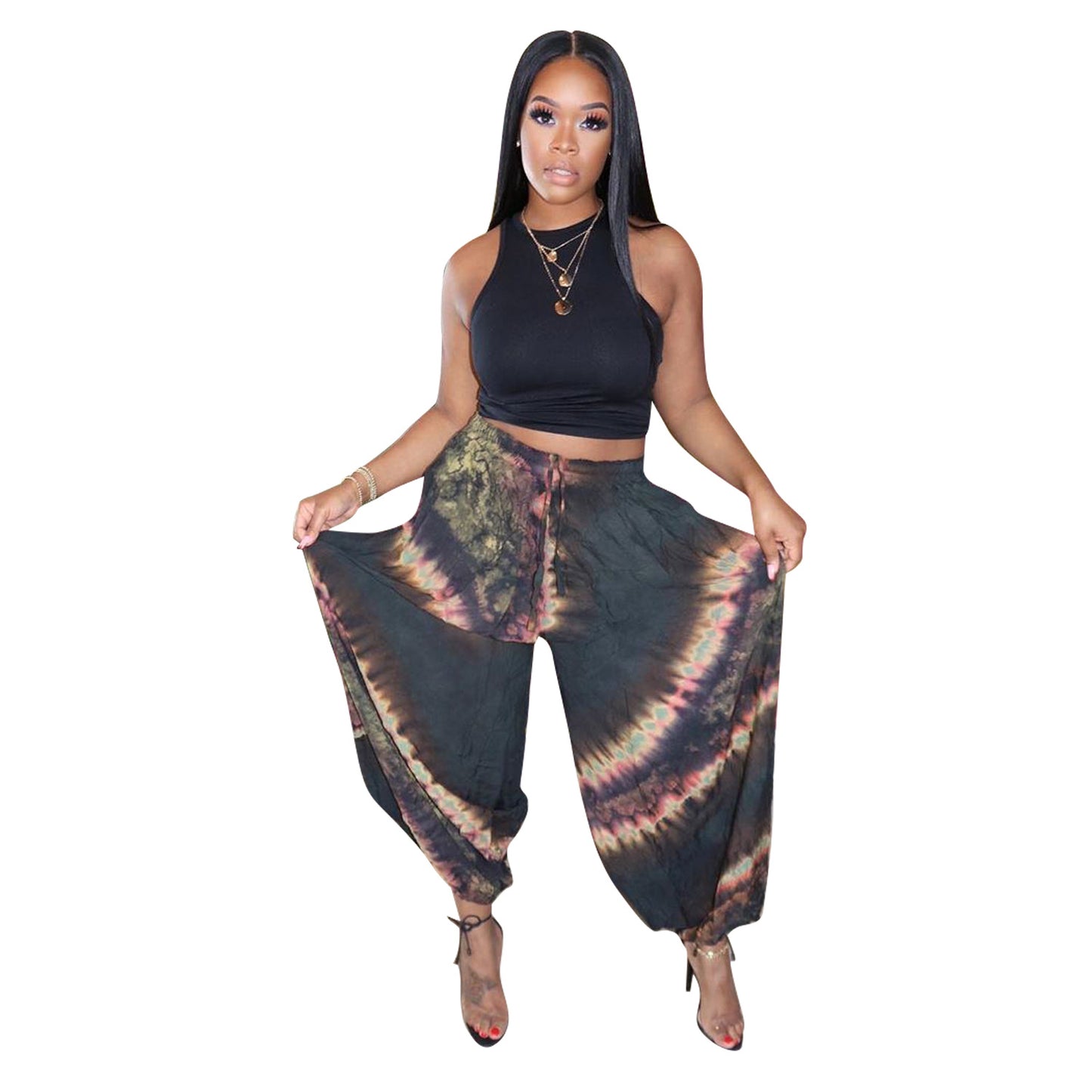 Women's Lantern Print Trousers