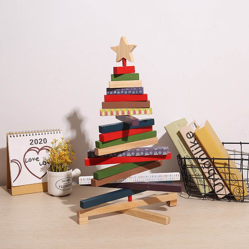 Desktop Christmas Building Blocks Decorations