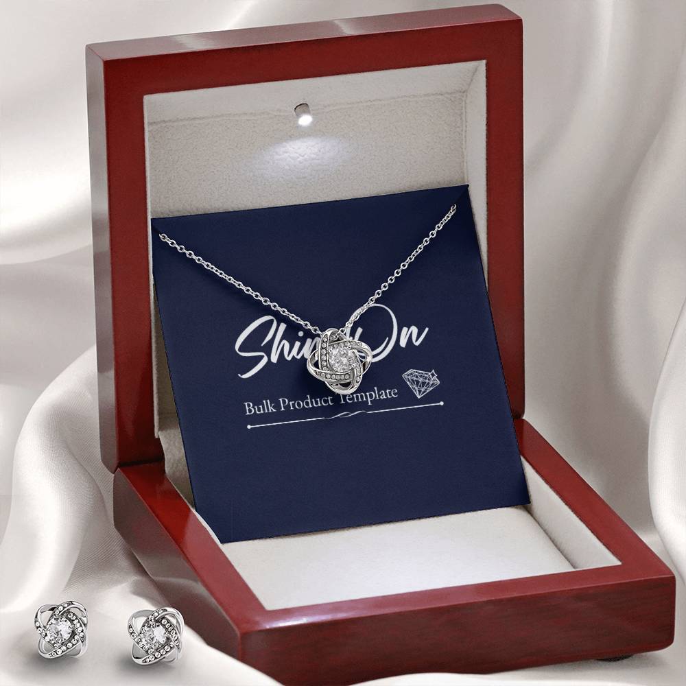 Love Knot Earring & Necklace Set