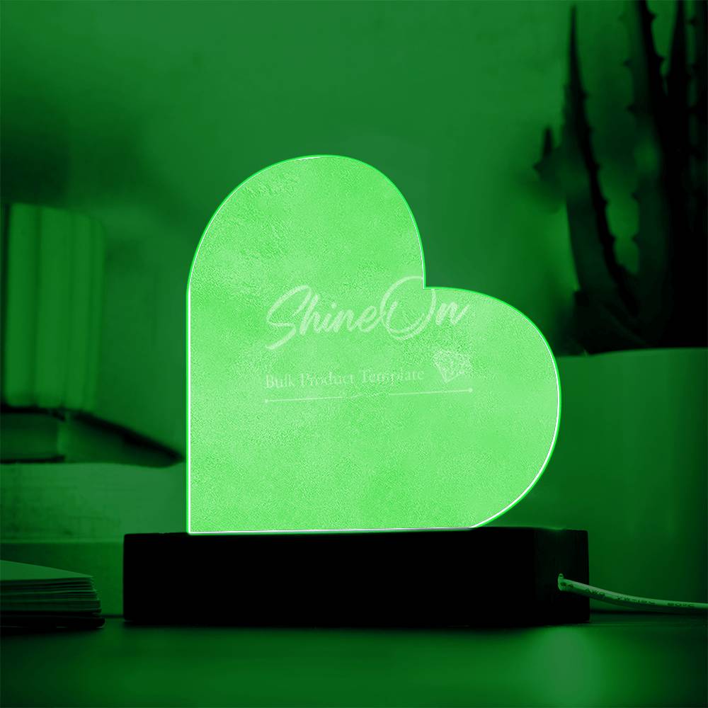 Illuminated Customizable Acrylic Heart