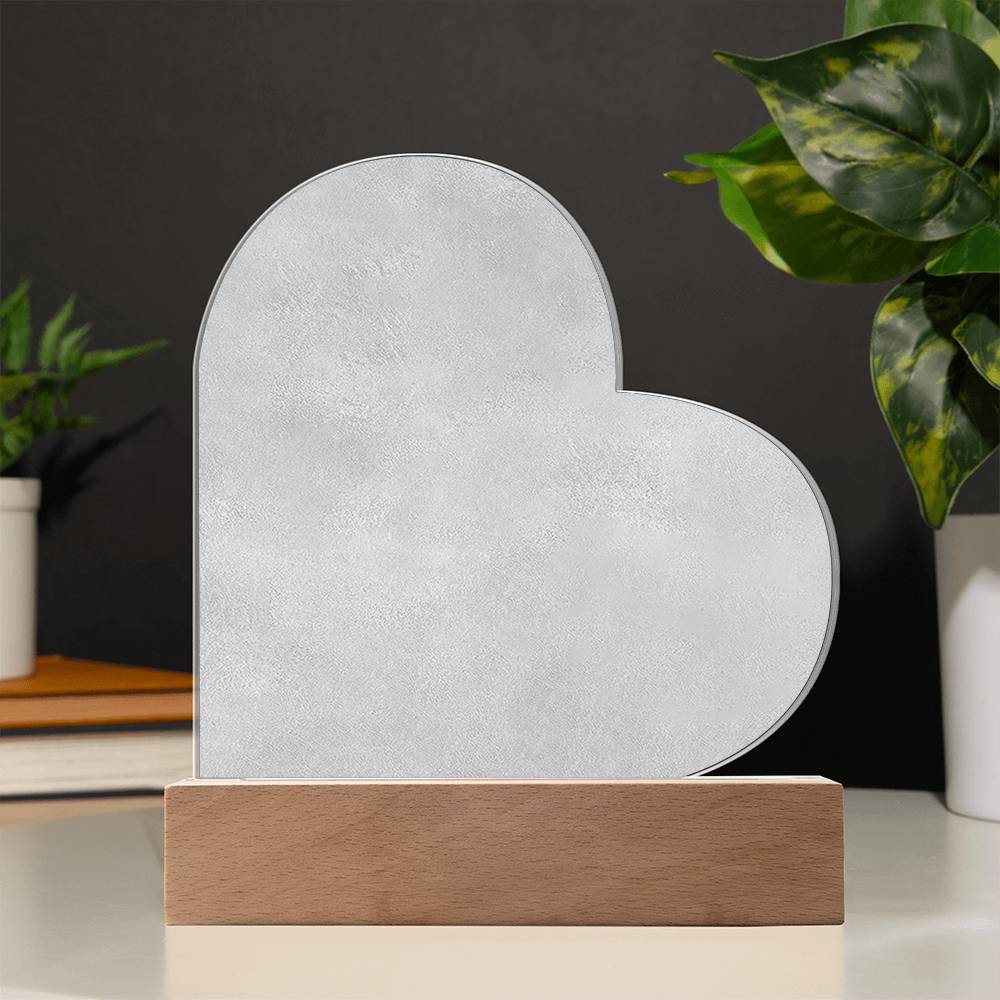 Illuminated Customizable Acrylic Heart