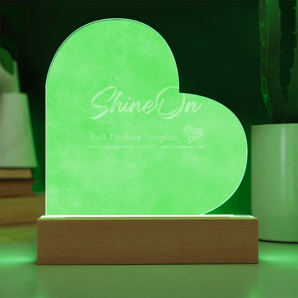Illuminated Customizable Acrylic Heart