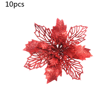 Glitter Artificial Christmas Flowers Tree Decorations