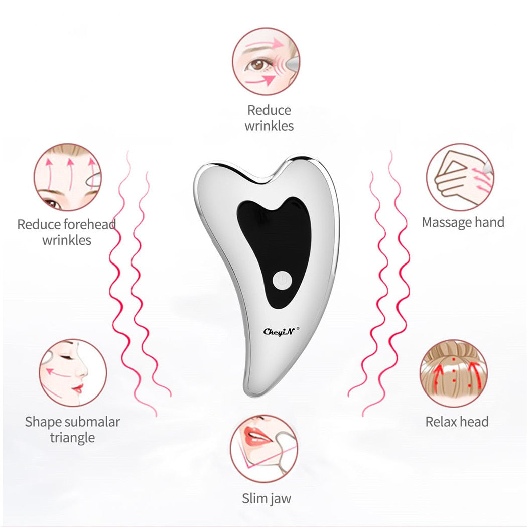 LED Light Vibration Face Massager