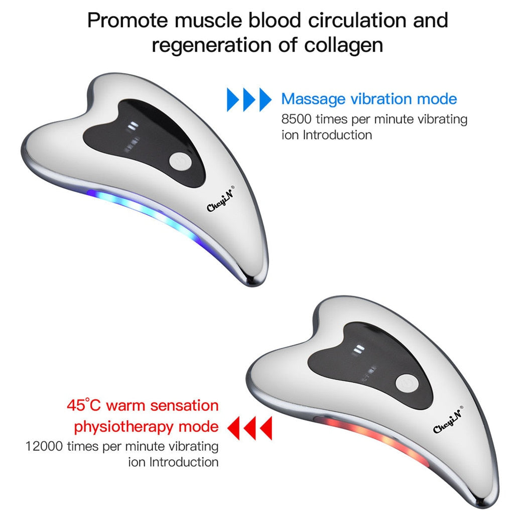 LED Light Vibration Face Massager