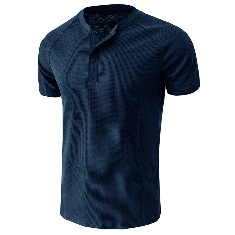 Waffle Knit Summer Men's Short Sleeves