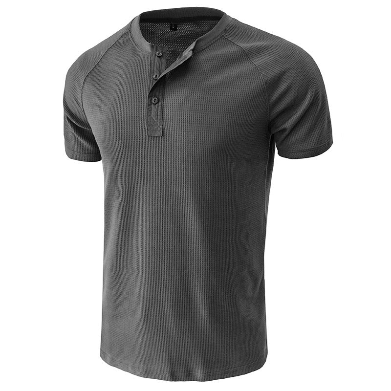Waffle Knit Summer Men's Short Sleeves