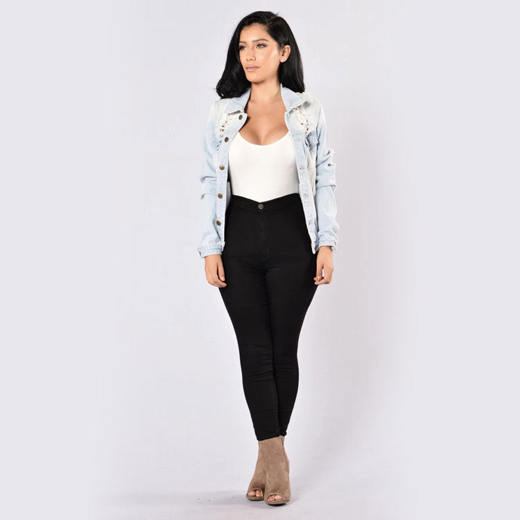 Normal to Plus Size Denim Jacket