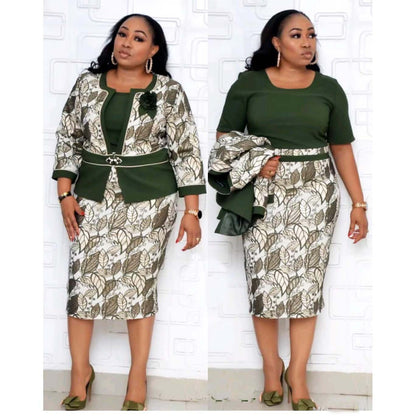 Plus Size Two-piece Dress Suit