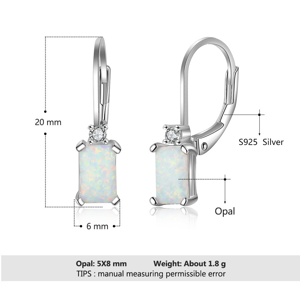 Silver Opal Earrings