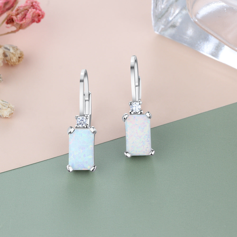 Silver Opal Earrings