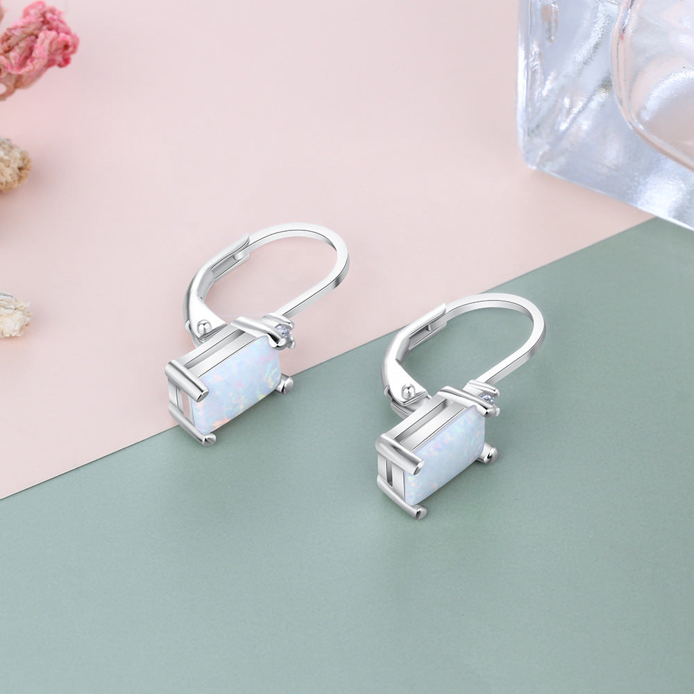 Silver Opal Earrings