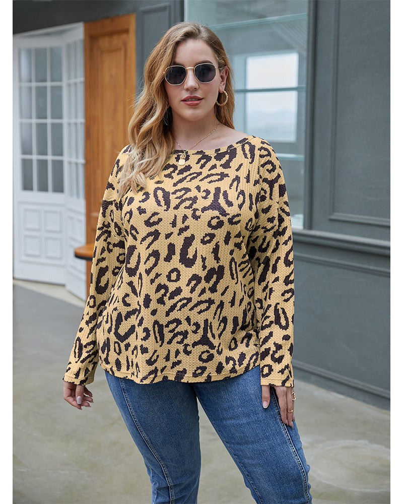 Plus Size Leopard Print T-Shirt