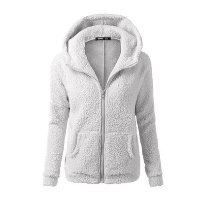 Hooded Fleece Zipper Coat