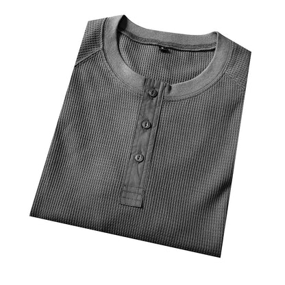 Waffle Knit Summer Men's Short Sleeves