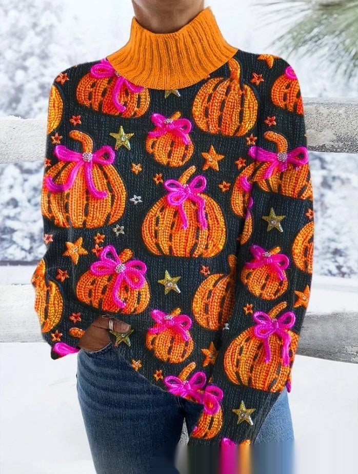 New High Neck Long Sleeve Sweaters Women's Clothing