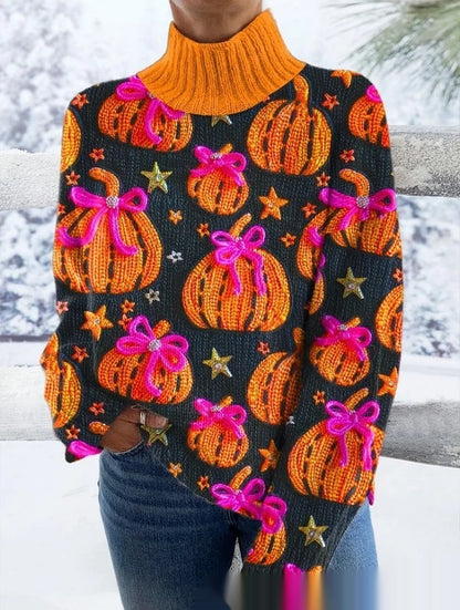 New High Neck Long Sleeve Sweaters Women's Clothing