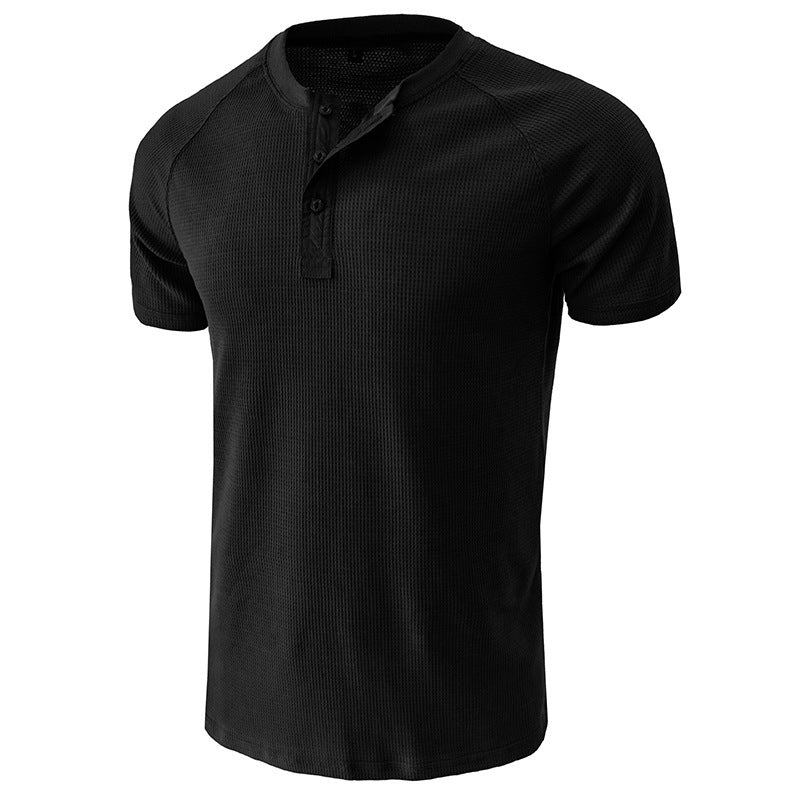 Waffle Knit Summer Men's Short Sleeves