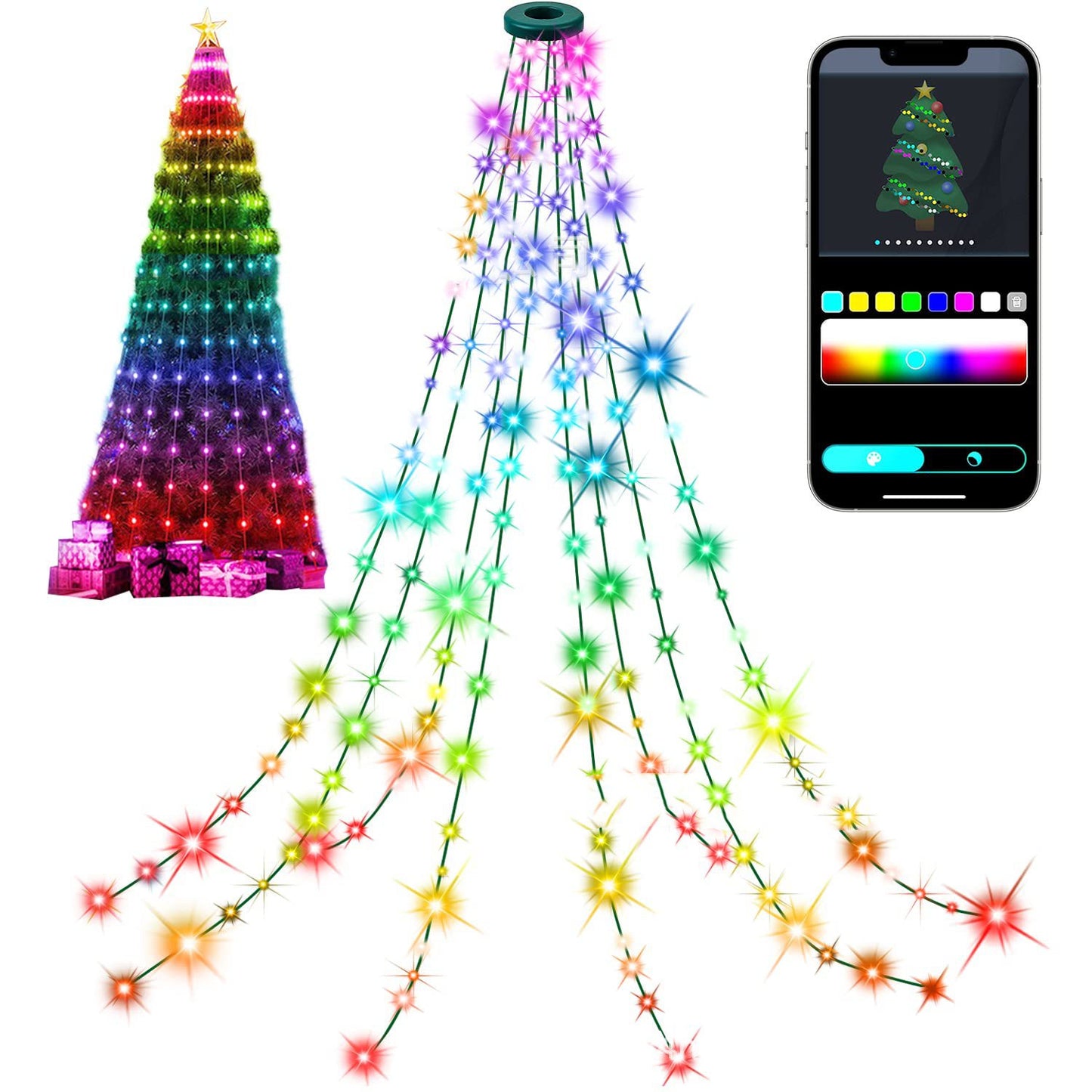 Color Outdoor Christmas Tree Lights