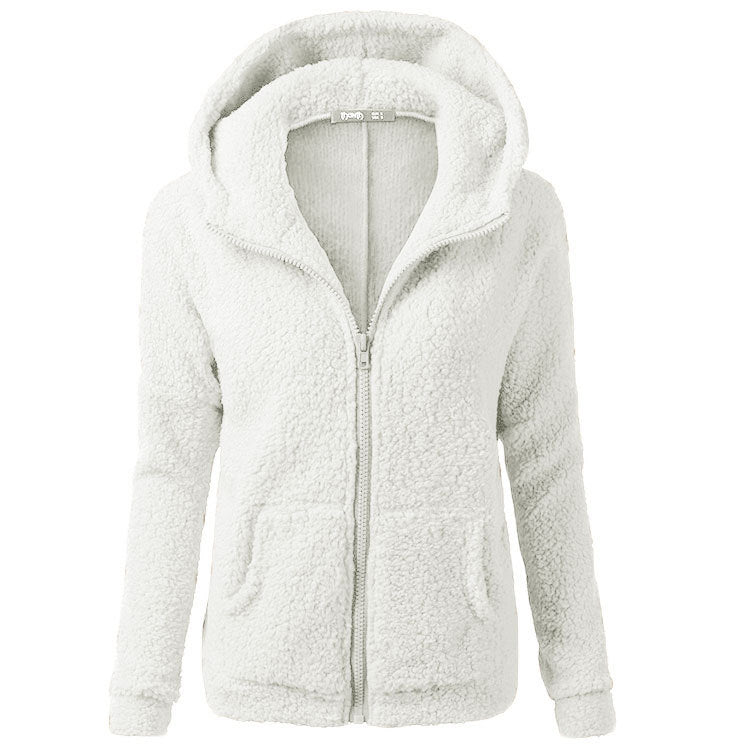 Hooded Fleece Zipper Coat