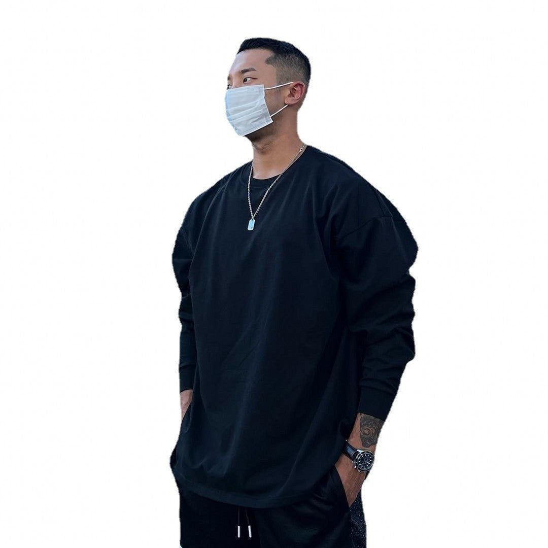 Men's Loose Fitting Fitness Casual Sportswear Long Sleeved T-shirt