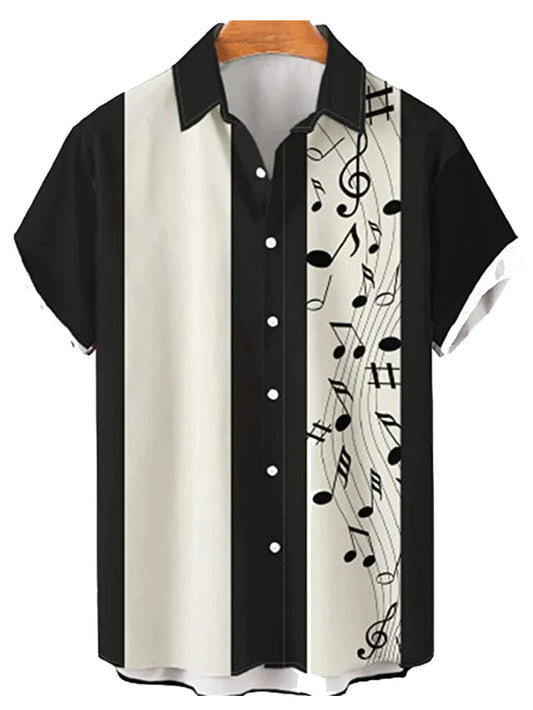 Men's Relaxed Casual Cozy Bowling Shirt