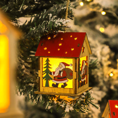 Decorative Festive Luminous Wooden Ornaments