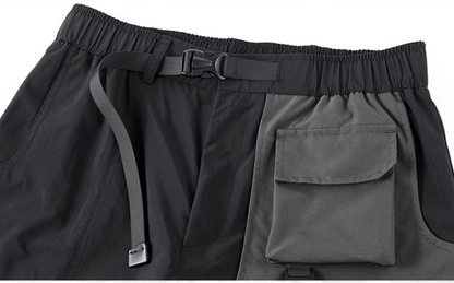Patchwork Color Contrast And Multiple Pockets For Casual Use