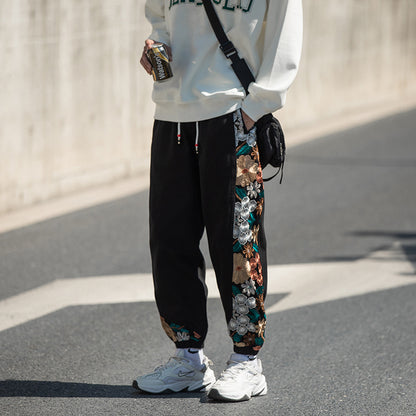 Embroidery Color Matching Youth Fashion Exercise Casual Pants