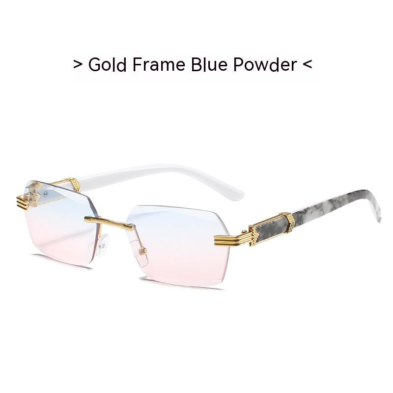 Frameless Sun Glasses Marbling Men's Sunglasses