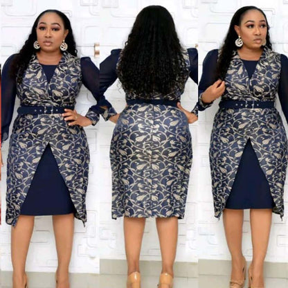 Plus Size Two-Piece Dress Suit
