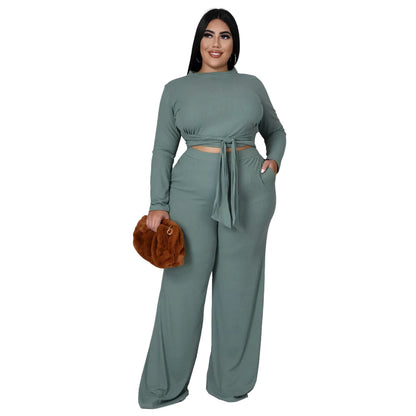 Plus Size Leisure Two-piece Set