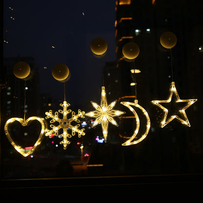 LED Star String Lights Christmas Curtain Lights