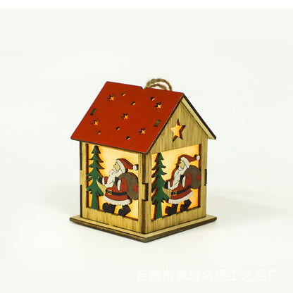 Decorative Festive Luminous Wooden Ornaments