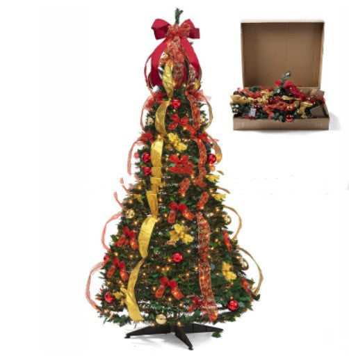 Retractable Christmas Tree With Ornaments