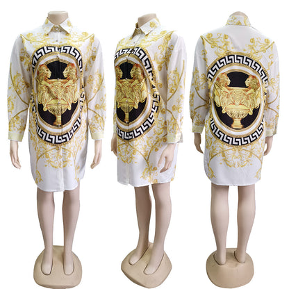 Printed Shirt Dress