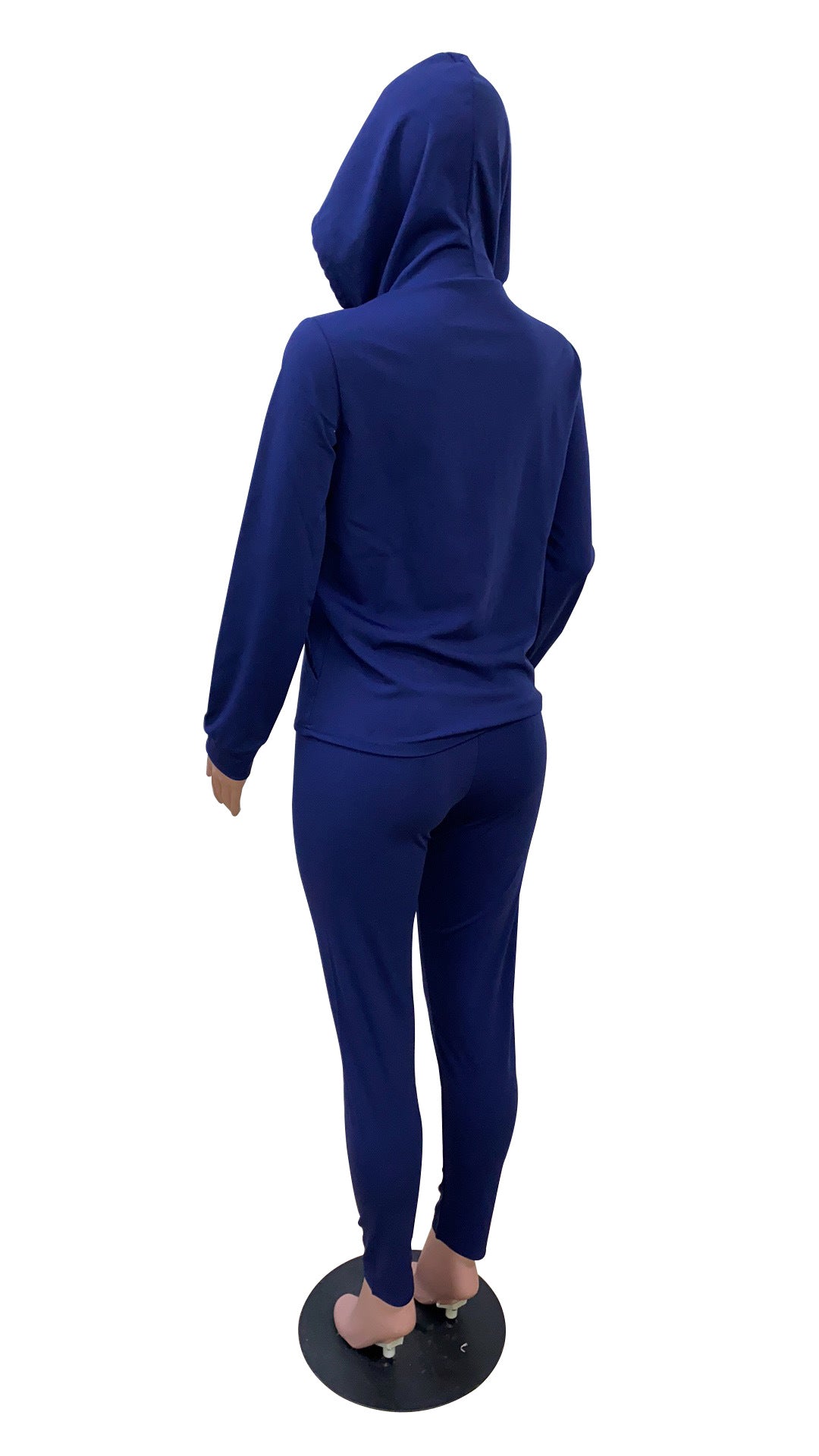 Long-sleeved Hooded V-Neck Active Suit