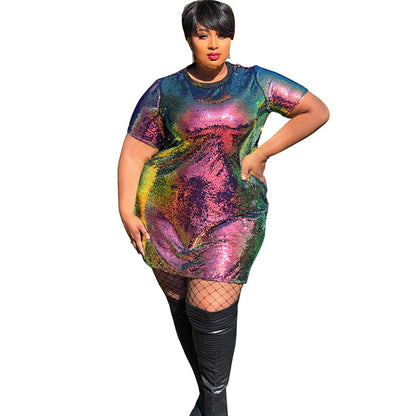 Plus Size Club Sequin Dress