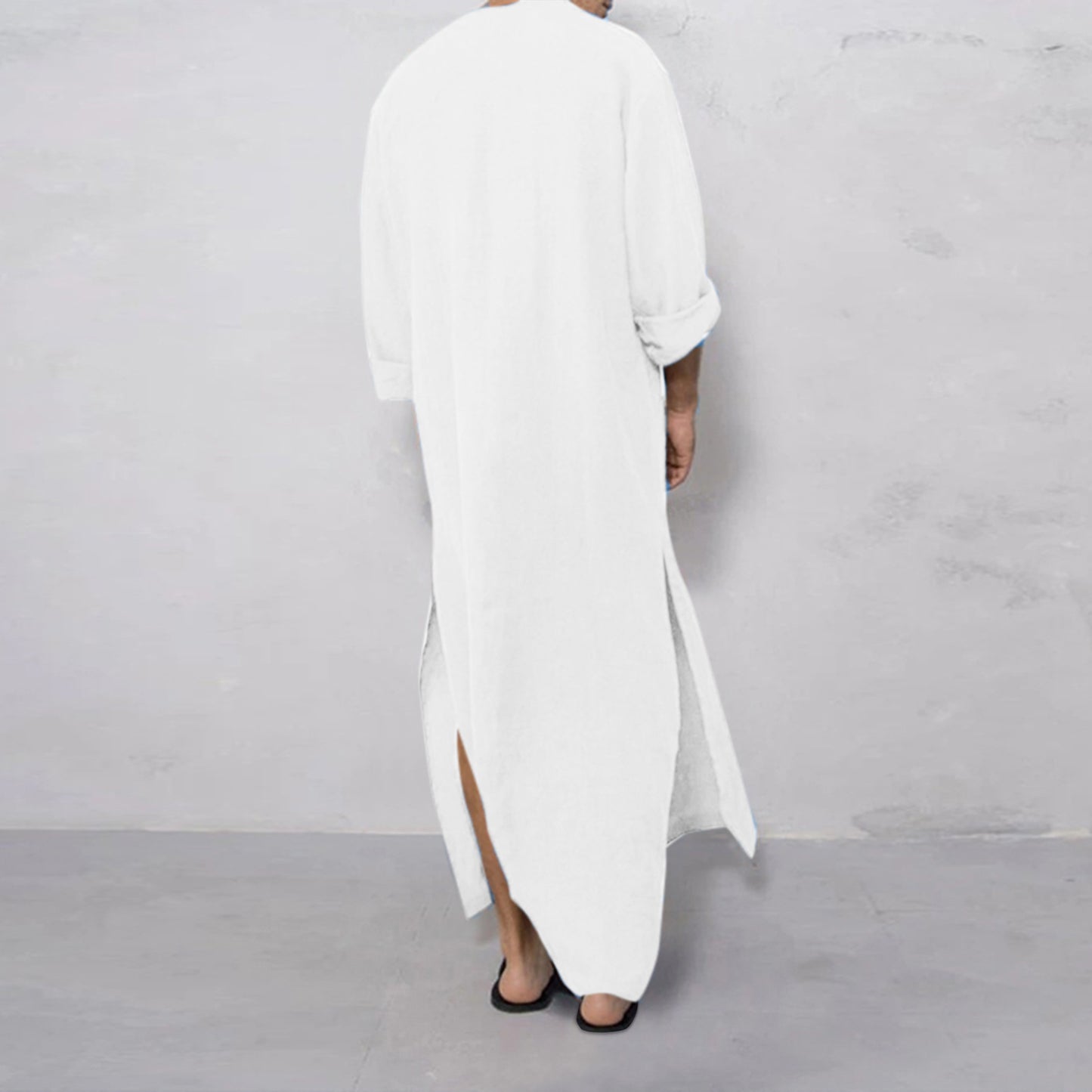 Men's Long Sleeve Solid Color Loose Robe