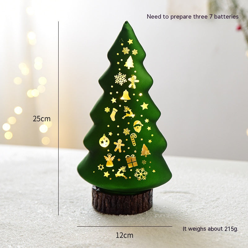 Luminous Glass Desktop Christmas Decorations
