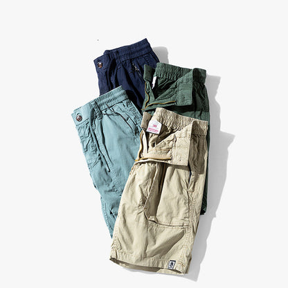 Workwear With Pocket Shorts Men's Loose Wide Leg