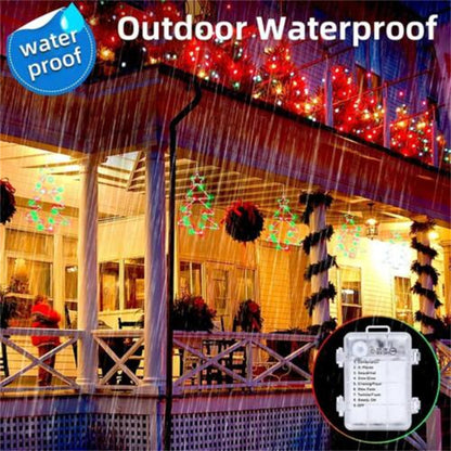 Wrought Iron LED Christmas Tree Shaped Lantern