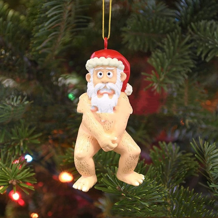 Naked Santa Claus Ornament