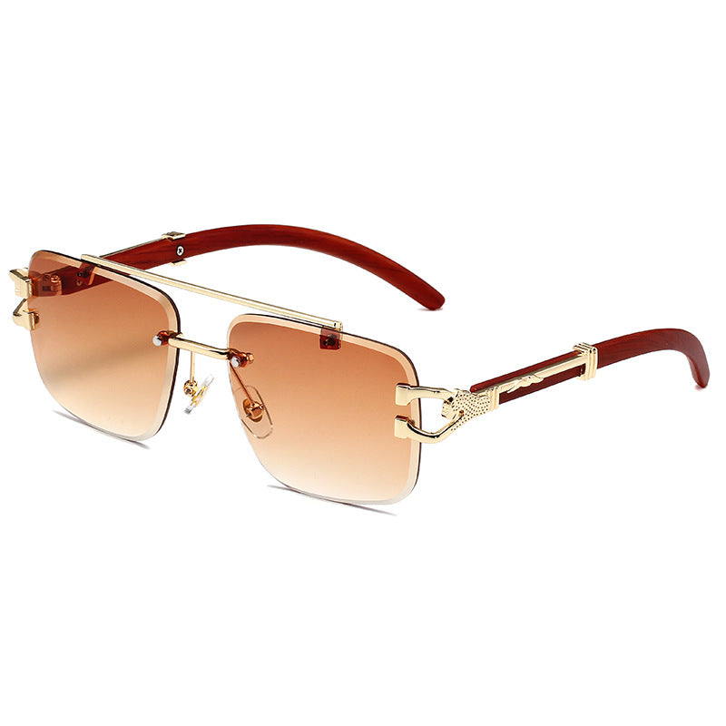 Men's And Women's Fashion Double Beam Trimming Sun-resistant Sunglasses