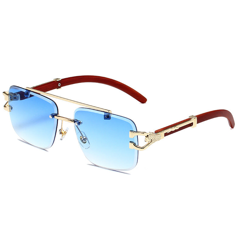 Men's And Women's Fashion Double Beam Trimming Sun-resistant Sunglasses