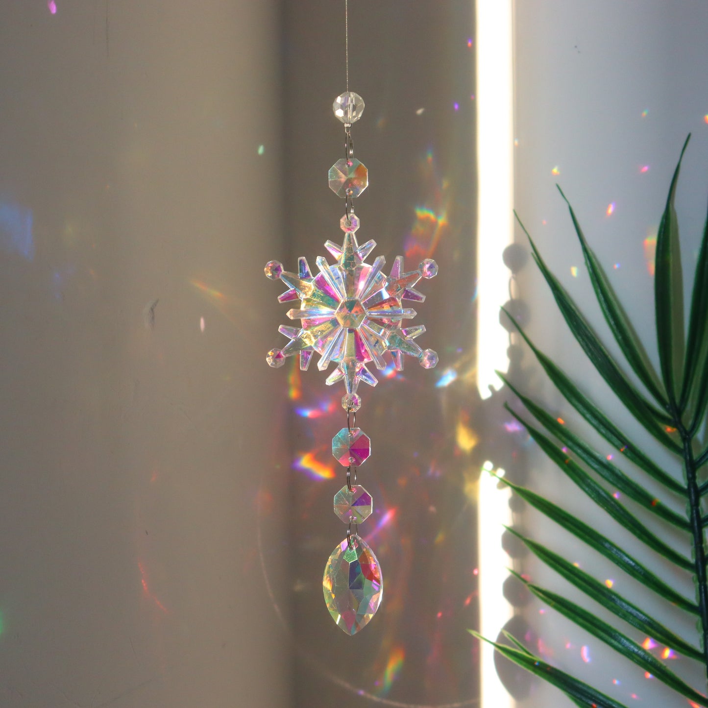 Christmas Colorful Snowflake Crystal Ornament