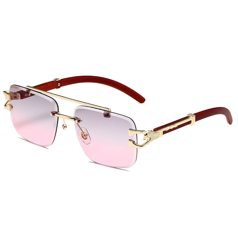 Men's And Women's Fashion Double Beam Trimming Sun-resistant Sunglasses