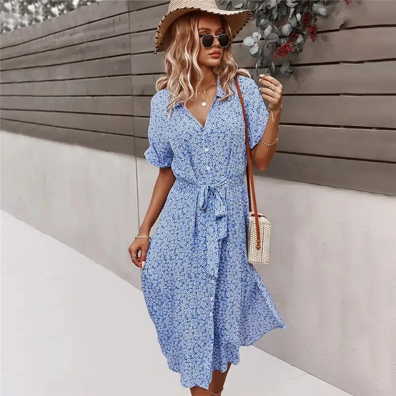 Midi Dress with Buttons Anne